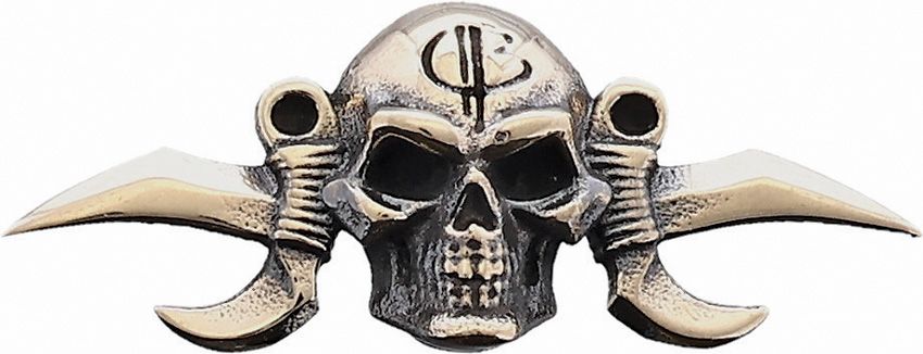 Bastinelli Creations Small Reaper Menuki Light Bronze Skull