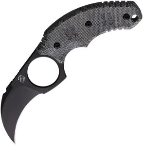 BAS253.jpg Bastinelli Creations Ligament Fixed Blade M390 Black Hawkbill