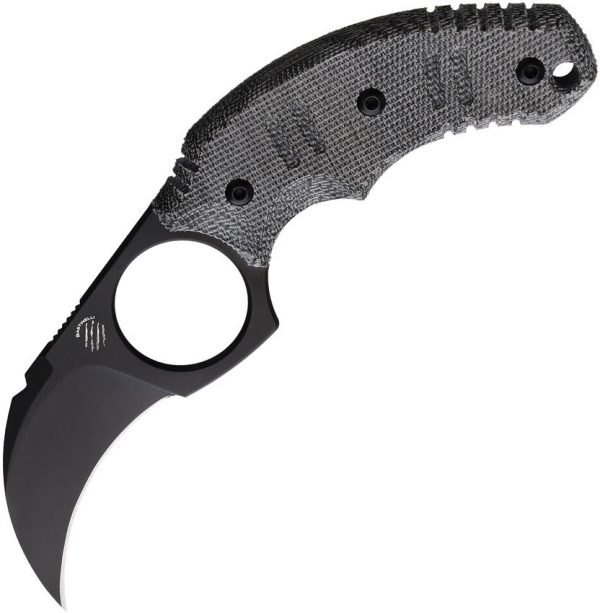 Bastinelli Creations Ligament Fixed Blade M390 Black Hawkbill