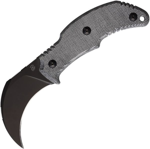 Bastinelli Creations Primal Fixed Blade N690 Black Kydex Sheath