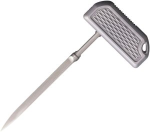 Bastinelli Creations Ventilation Push Dagger - Gray Aluminum