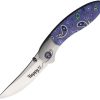 Brighten Blades Happy Linerlock Folding Knife - Purple