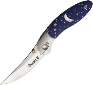 Brighten Blades Dream Linerlock Folding Knife - Stars