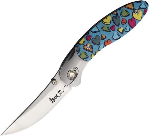 Brighten Blades Love Linerlock Folding Knife - Heart