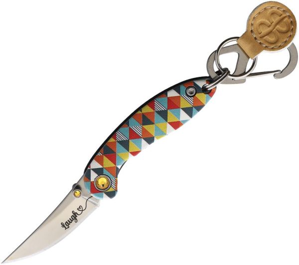 Brighten Blades Laugh Keychain Framelock Knife
