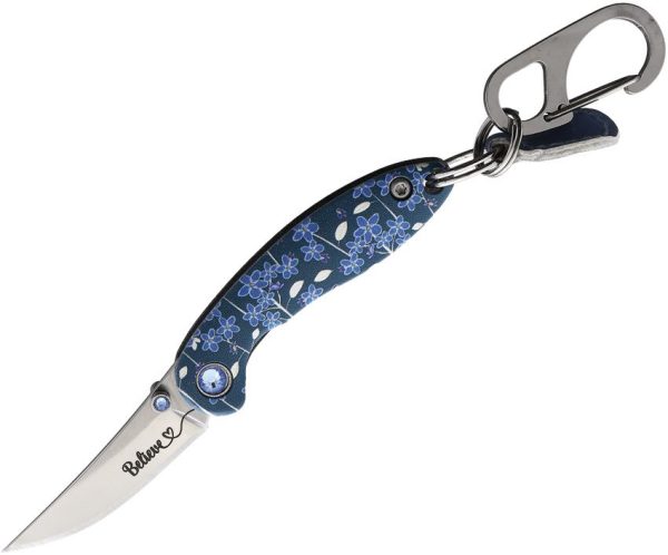 Brighten Blades Believe Keychain Framelock - Flower Art