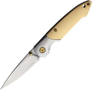 Brighten Blades Not So Heavy Metal Linerlock - Gold
