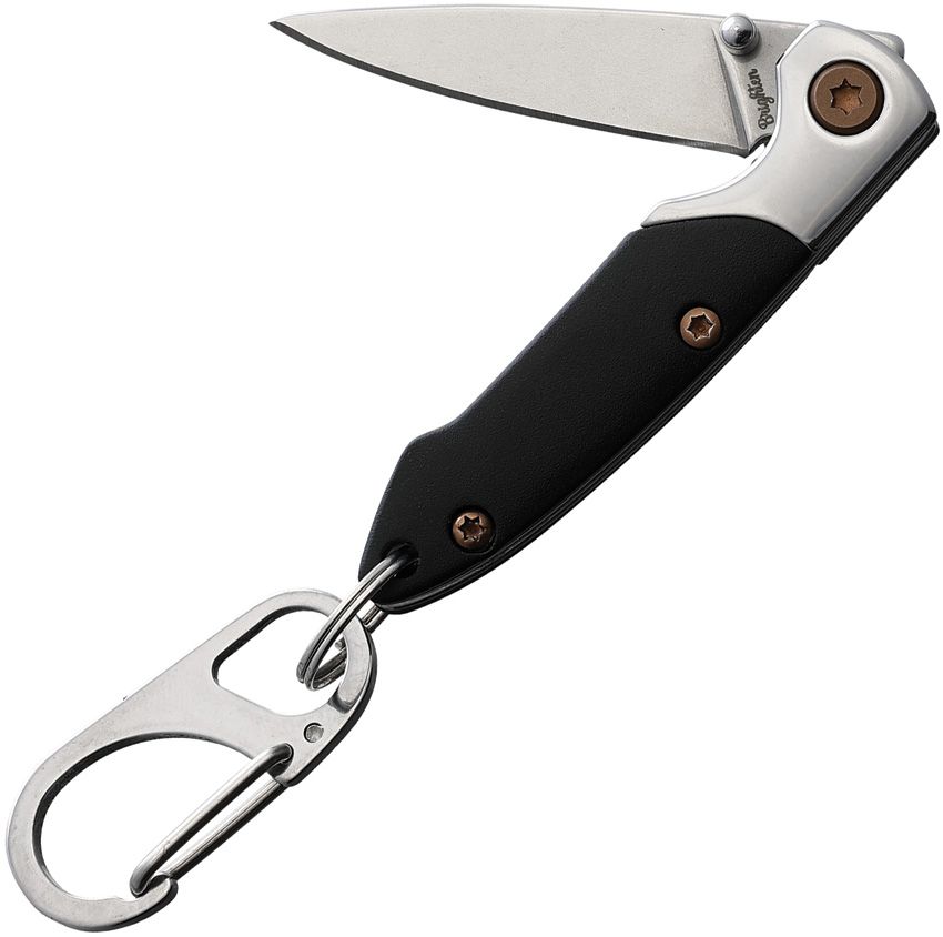 Brighten Blades Not So Heavy Metal Folding Knife 1.63" Satin Stainless Black Aluminum