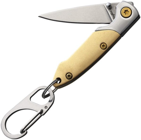 Brighten Blades Not So Heavy Metal Linerlock Gold