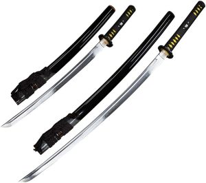 BBISEHND.jpg BattleBlades Senshi Erai Hito No Daisho Katana Wakizashi Daisho Set 1095HC