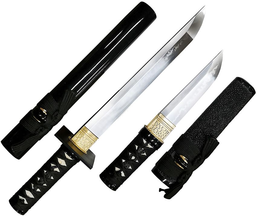 BattleBlades Shinobi Tanto & Waki 1095HC Steel Sword Set