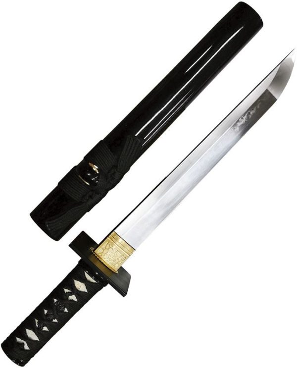 BattleBlades Shinobi Shoto Waki 1095HC Steel Fixed Blade Sword