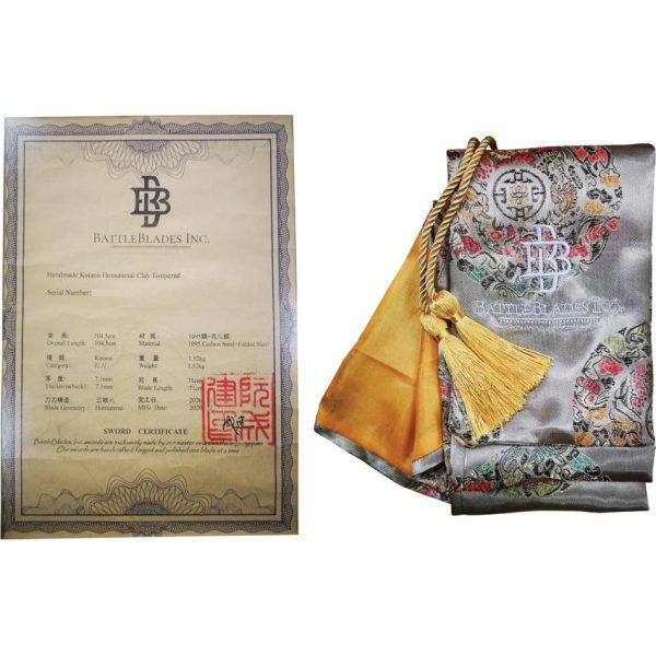 BattleBlades Zugaikotsu Honsanmai Shinken 1095HC Steel Sword