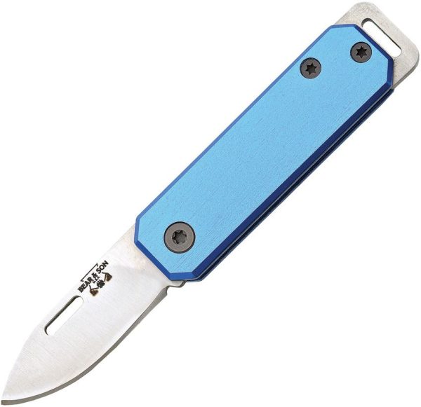 Bear & Son Small Slip Joint Blue Aluminum