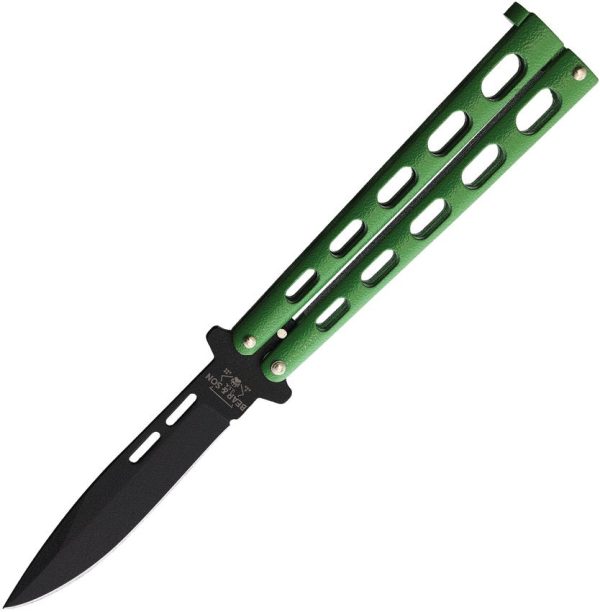 Bear & Son Butterfly Green Folding Knife - 3.5in Blade