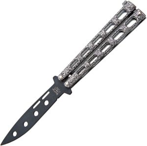 Bear & Son Butterfly Silver Powder Coat Folding Knife