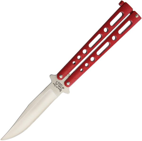 BC117R.jpg Bear & Son Butterfly Red Folding Knife