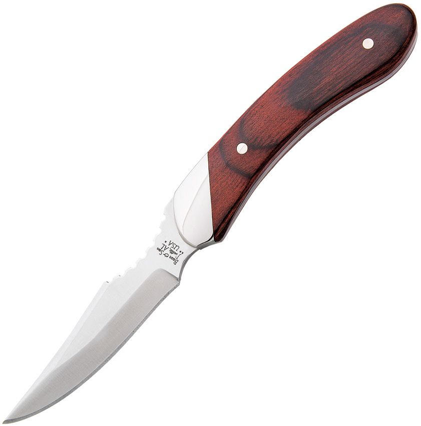 Bear & Son Rosewood Caper Fixed Blade Knife 2.5" 440 Stainless w/ Sheath