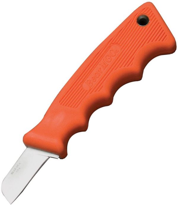 Bear & Son Cushion Grip Utility Knife - Blaze Orange Handle