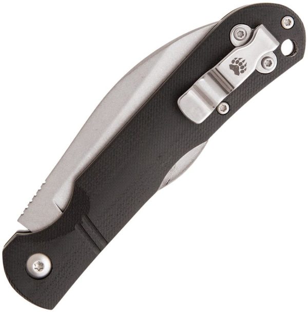 Bear & Son Lockback Black G10 Folding Knife Wharncliffe Blade