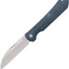 Bear & Son Wharncliffe Slip Joint Folding Knife D2 Blue Micarta