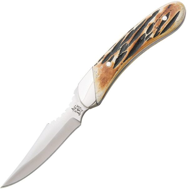Bear & Son Caper Stag Bone Hunting Knife - Satin Finish