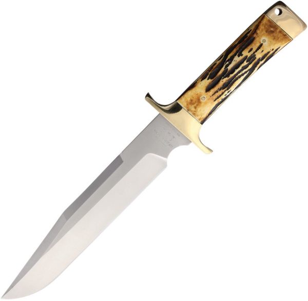 BC503.jpg Bear & Son Freedom Fighting Bowie D2 Steel Stag Bone