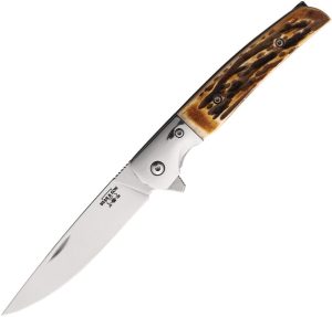 BC521.jpg Bear & Son Rancher Linerlock - Stag Bone D2