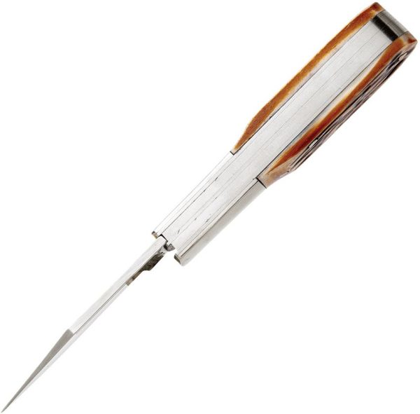 Bear & Son Baby Barlow Folding Knife Stag Bone 440 Stainless