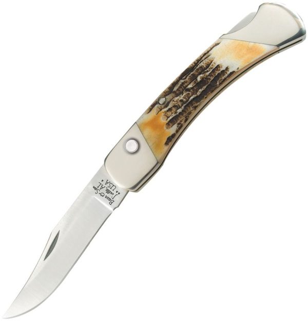 Bear & Son Auto Lockback Stag Bone 3.75in Blade