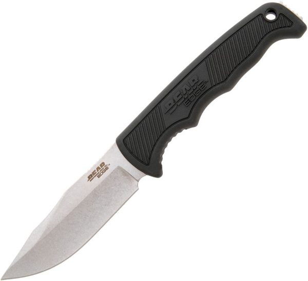 Bear & Son Fixed Blade 440 Stainless Steel Black Kraton Knife