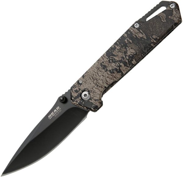 BC61544.jpg Bear Edge Brisk 3.0 Framelock Folding Knife 3" Black Blade True Timber Strata Handle