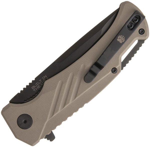 Bear & Son Linerlock A/O Tan G10 Tanto