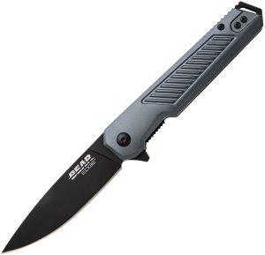 Bear & Son Linerlock A/O Gray Aluminum Drop Point