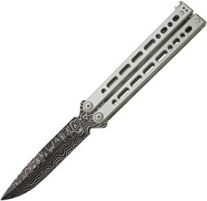 Bear Ops Bear Song VIII Damascus Spear Point Stainless Folder