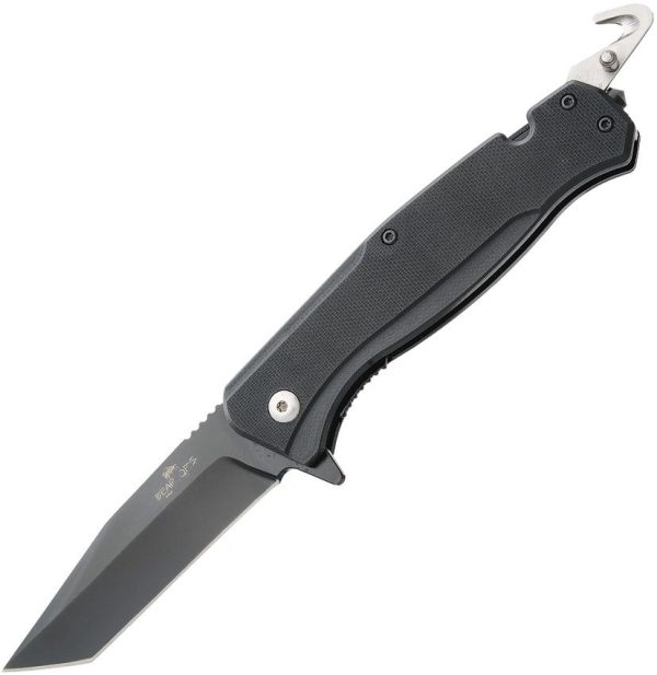 BCA500B4B.jpg Bear Ops Bear Swipe IV Linerlock A/O - Black G10 Tanto
