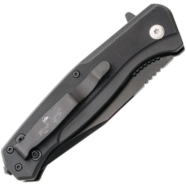 BCA500B4B_add_01.jpg Bear Ops Bear Swipe IV Linerlock A/O - Black G10 Tanto