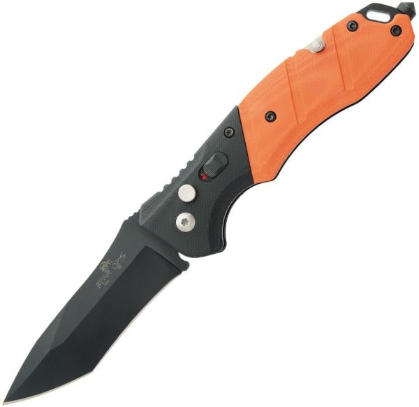 Bear & Son Auto Bold Action V Button Lock - Black/Orange