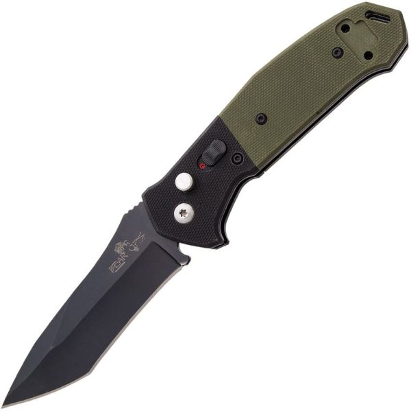 BCAC550B4B.jpg Bear & Son Auto Bold Action V 5in - Black/Green G10