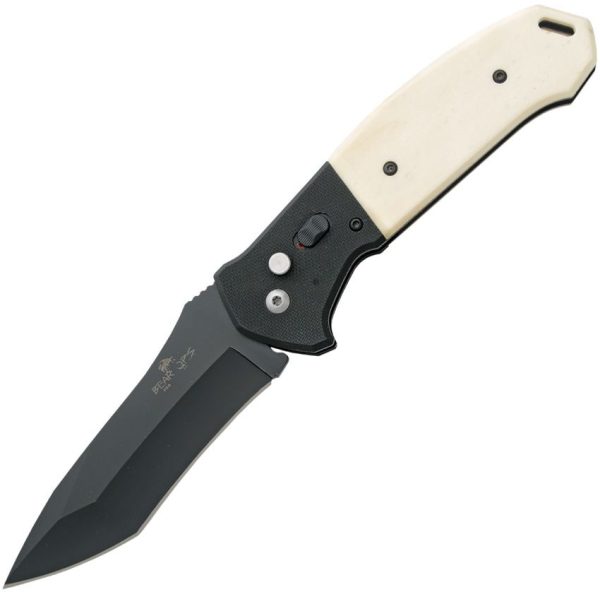 Bear & Son Auto Bold Action V 5in - Black/White Handle