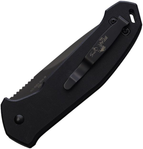 Bear & Son Auto Bold Action V Black - D2 Tool Steel