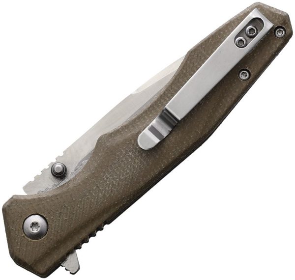 Blackjack Linerlock Tan S35VN Folding Knife 3.5" Blade