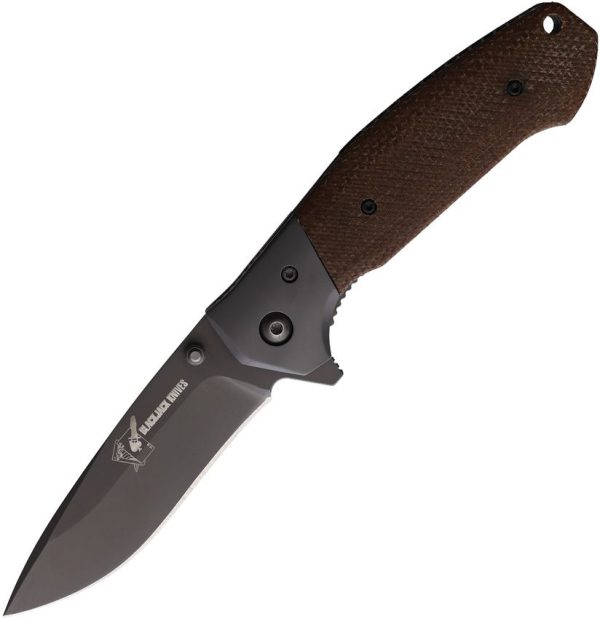 BlackJack Linerlock Brown Micarta Folding Knife S35VN