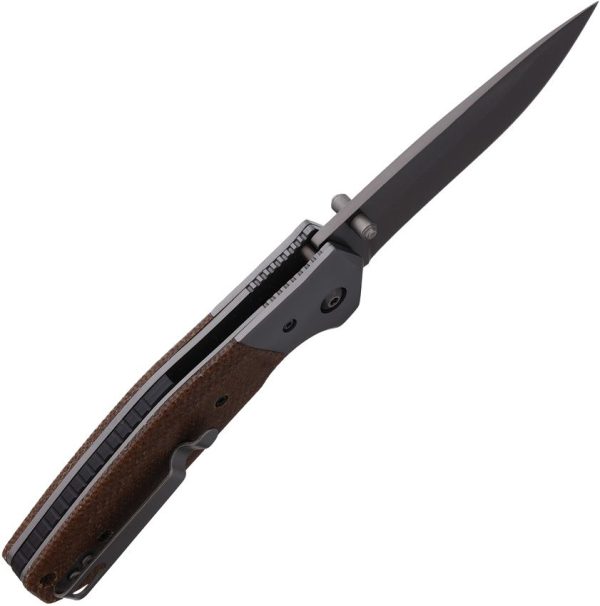 BlackJack Linerlock Brown Micarta Folding Knife S35VN