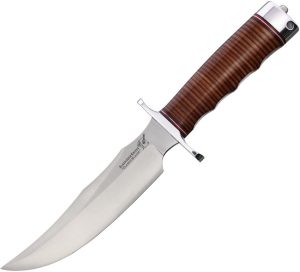 Blackjack Model 4 Fixed Blade 6.75" Satin Stainless Leather