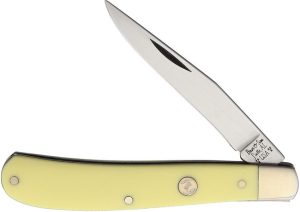 Bear & Son Trapper Yellow Delrin 4th Gen Folding Knife