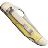 Bear & Son Lockback 4.25in Yellow Delrin Knife