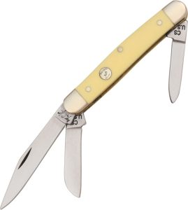 Bear & Son Med Stockman 4th Gen Yellow Delrin Knife