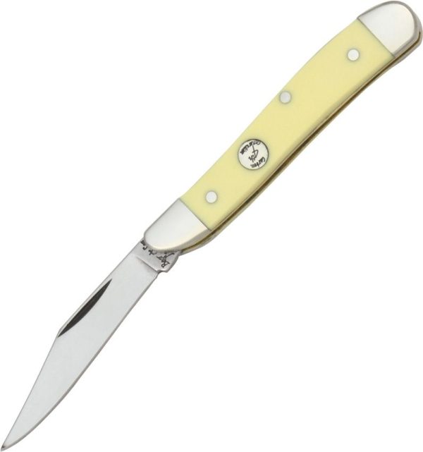 Bear & Son Peanut 4th Gen Yellow Delrin Knife