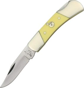 BCC326.jpg Bear & Son Lockback 4th Gen Yellow Delrin Knife